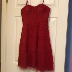 Red ballet tool formal dress